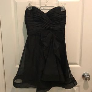 Cute black strapless cocktail dress